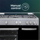 Svan SKMW4601X Cocina Mixta Butano 60cm con Wok Horno 56L Inox