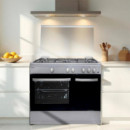 Svan SKMW4601X Cocina Mixta Butano 60cm con Wok Horno 56L Inox