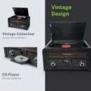 Muse MT115W Tocadisco BT/RADIO/CD Negro