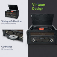 Muse MT115W Tocadisco BT/RADIO/CD Negro