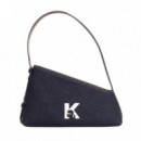 KLJ GEO SHOULDER BAG DENIM RINSE BLUE