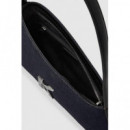 KLJ GEO SHOULDER BAG DENIM RINSE BLUE