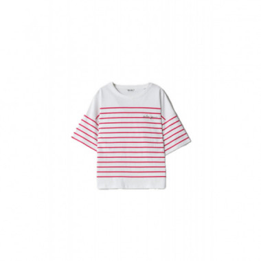 camisetas mujer Camiseta Salsa Jeans de Rayas con Branding