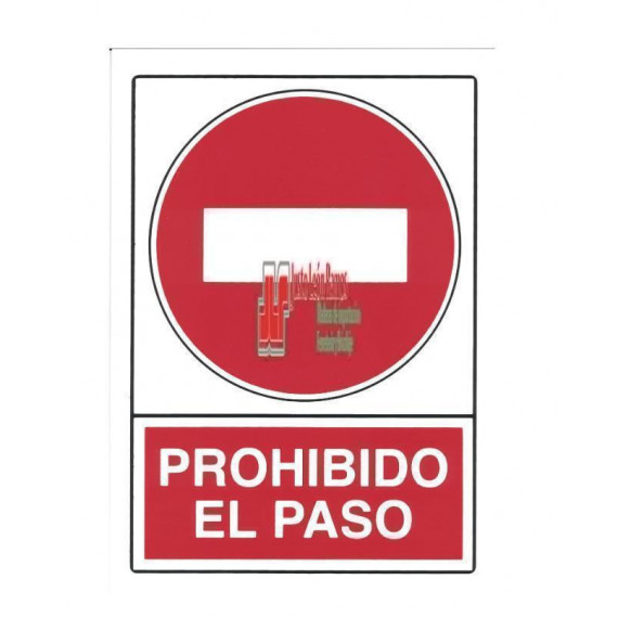 Prohibicion El Paso - Dimensión 210 X 300 Mm
