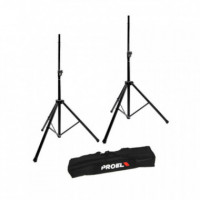 SOPORTE COLUMNA PROEL SET 2 SOPORTES + FUNDA 