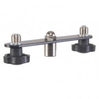 SOPORTE MICROFONO PROEL ADAPTADOR 2 MICROS 