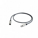 CABLE MICROFONO PROEL XLR MACHO HEMBRA 10 METROS H