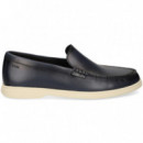 MOCASIN BORDON PIEL AZUL