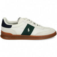 BANDA VERDE DEPORTIVO ANTE+PIEL BLANCO