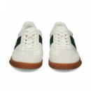 BANDA VERDE DEPORTIVO ANTE+PIEL BLANCO