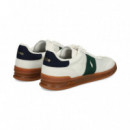 BANDA VERDE DEPORTIVO ANTE+PIEL BLANCO