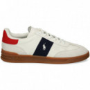 BANDA AZUL DEPORTIVO ANTE+PIEL BLANCO