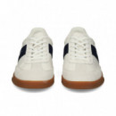 BANDA AZUL DEPORTIVO ANTE+PIEL BLANCO