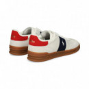 BANDA AZUL DEPORTIVO ANTE+PIEL BLANCO