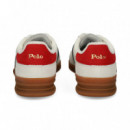 BANDA AZUL DEPORTIVO ANTE+PIEL BLANCO