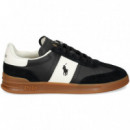 BANDA BLANCO DEPORTIVO ANTE+PIEL NEGRO