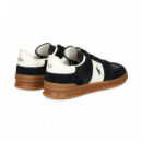 BANDA BLANCO DEPORTIVO ANTE+PIEL NEGRO