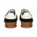 BANDA BLANCO DEPORTIVO ANTE+PIEL NEGRO