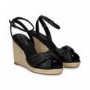 SANDALIA CUNA+NUDO PIEL NEGRO