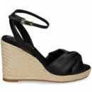 SANDALIA CUNA+NUDO PIEL NEGRO