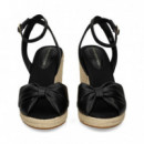 SANDALIA CUNA+NUDO PIEL NEGRO