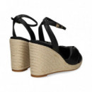 SANDALIA CUNA+NUDO PIEL NEGRO