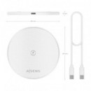 BASE DE CARGA AISENS WIRELESS SMARTPHONE 15W WHITE