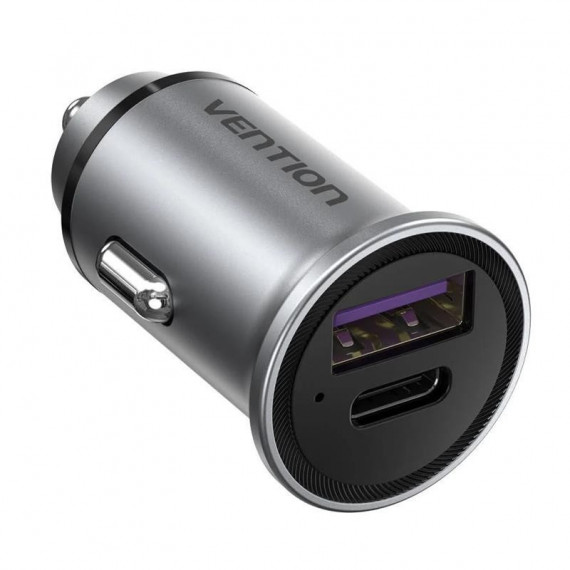 CARGADOR COCHE SMARTPHONE VENTION 30W USB-A USB-C