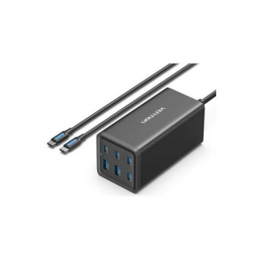 CARGADOR DE ESCRITORIO VENTION GAN 4XUSB-C 2XUSB-A