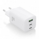 CARGADOR DE PARED AISENS GAN 2XUSB-C/USB-A 65W WHI