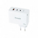 CARGADOR DE PARED TOOQ 100W USB-A/QC+ 2XUSB-C/PD W