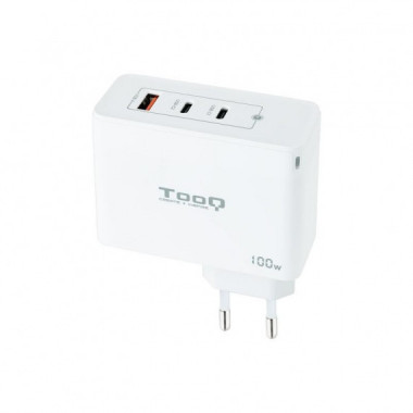 CARGADOR DE PARED TOOQ 100W USB-A/QC+ 2XUSB-C/PD W