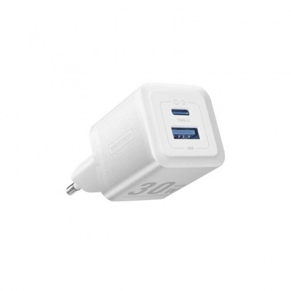 CARGADOR DE PARED VENTION GAN USB-C USB-A 30W WHIT
