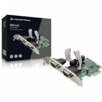Conceptronic Tarjeta PCI-Express con 2 Puertos Serie RS-232 Low Profile