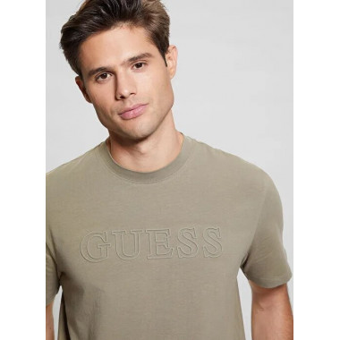 Camiseta con logo frontal de Guess
