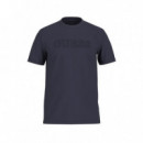 Camiseta con logo frontal de Guess