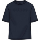 Camiseta con logo frontal de Guess