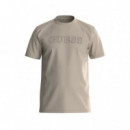 Camiseta con logo frontal de Guess