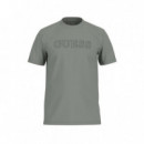 Camiseta con logo frontal de Guess