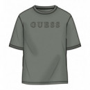 Camiseta con logo frontal de Guess