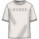 Camiseta con logo frontal de Guess