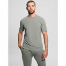 Camiseta con logo frontal de Guess