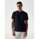 Camiseta con logo frontal de Guess