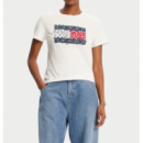 Camiseta Tommy Jeans floral ecru