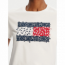 Camiseta Tommy Jeans floral ecru