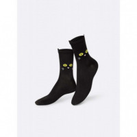 Calcetines EAT MY SOCKS Cat Walk Black