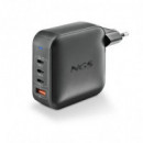 Cargador de Portatil NGS Bud Gan 3XUSB-C/USB-A 165W Black