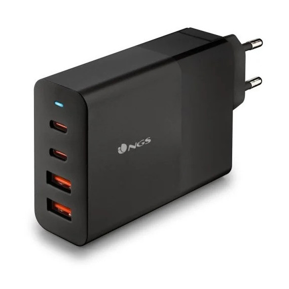 Cargador de Portatil NGS Bud Gan 2XUSB-C/X2USB-A 100W Black
