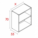 Módulo Normal Alto Gris-aluminio De 70 Cm X 33 Cm X 60 Cm