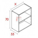 Módulo Normal Alto Gris-aluminio De 70 Cm X 33 Cm X 60 Cm